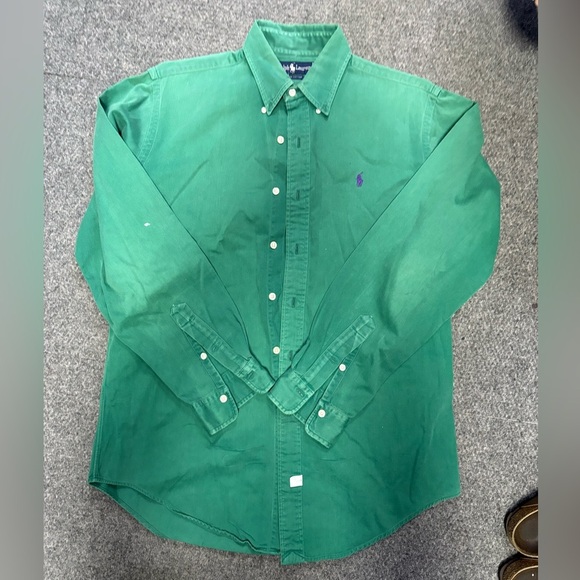 Vintage Polo by Ralph Lauren Men's Green Shirt 100% cotton - Picture 1 of 2